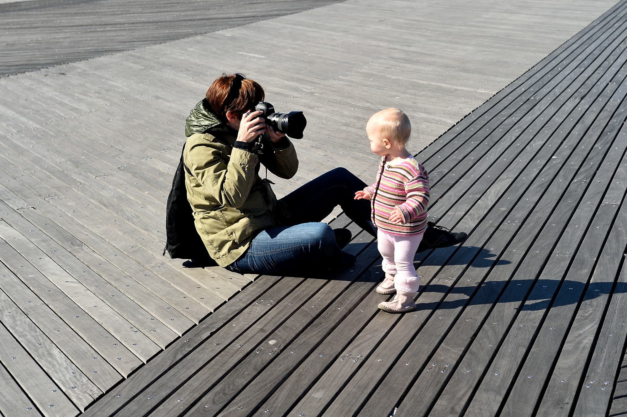 Susan Portnoy, The Insatiable Traveler, photographing a baby