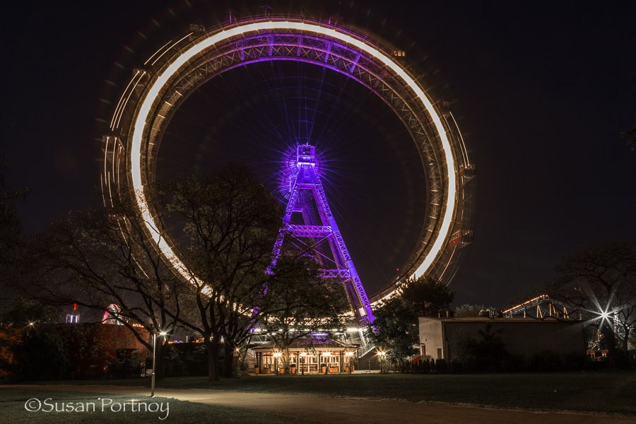 Photographing the Ferris Wheel in Vienna, Austria