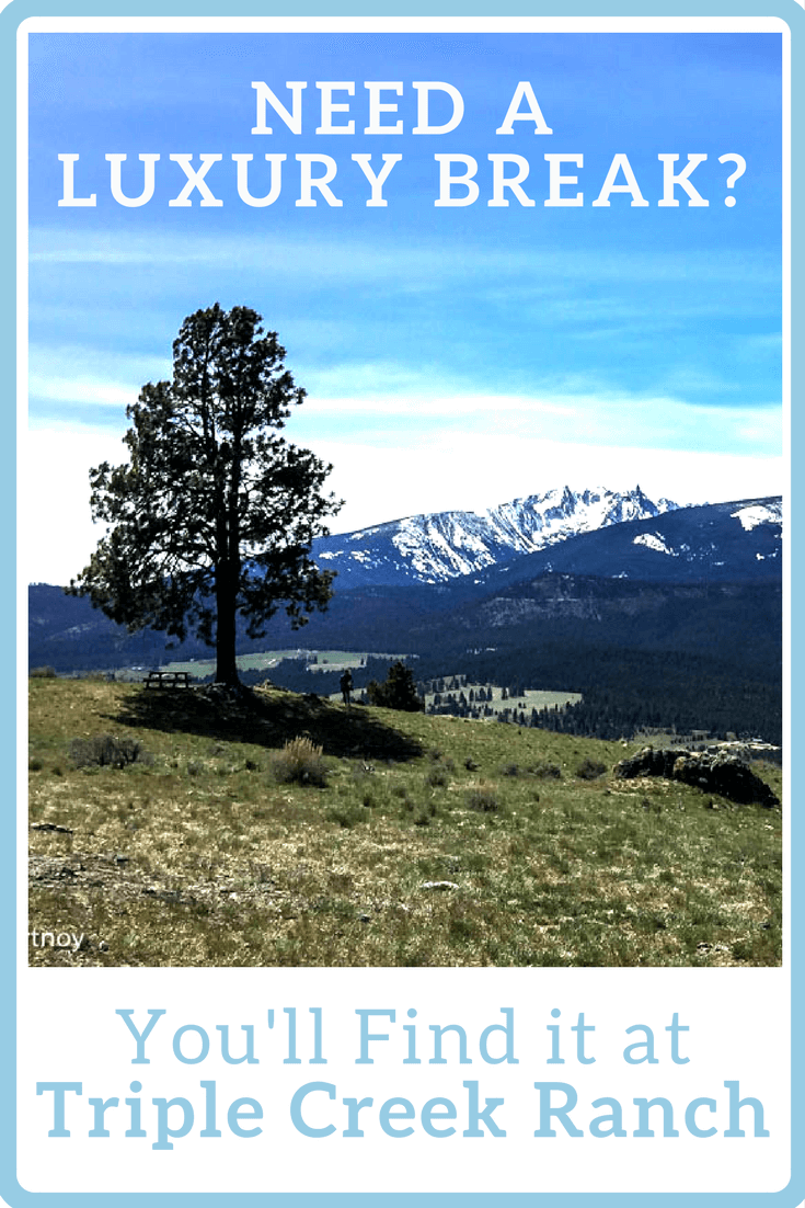 If you need an escape. A romp outdoors. Beautiful scenery and impeccable service. It's at Triple Creek Ranch. (2)