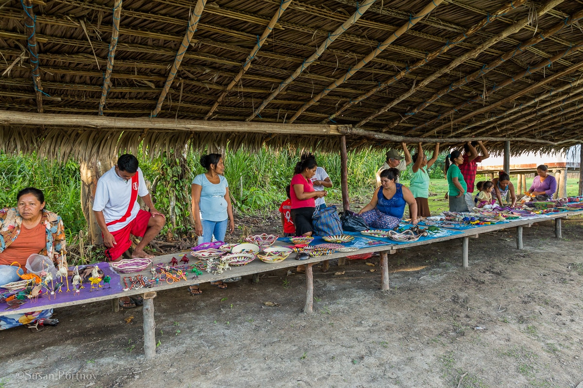 Souvenir shopping in the Amazon | Amazon River Cruise Peru -International Expeditions-01-11